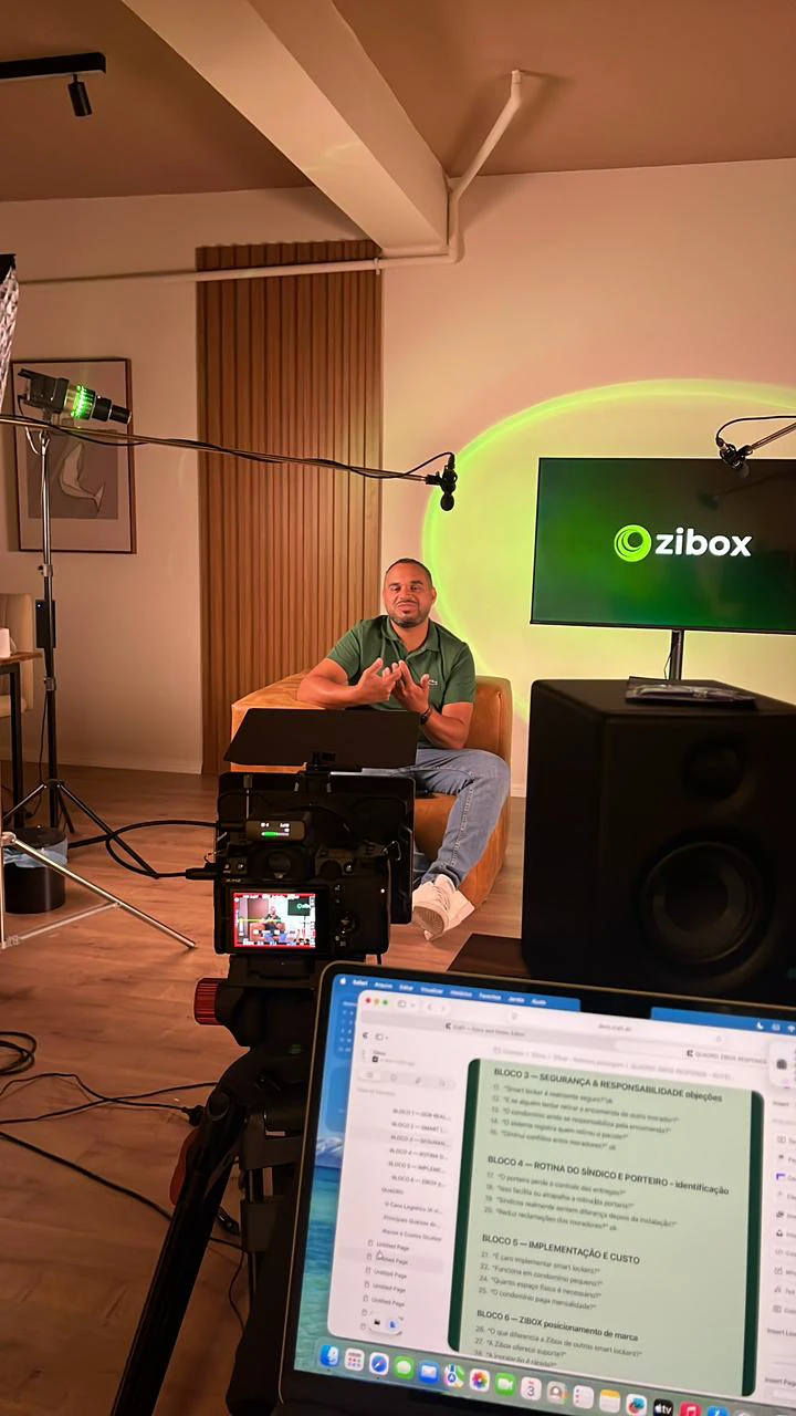 Estúdio Zibox — bastidores 1